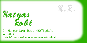 matyas robl business card